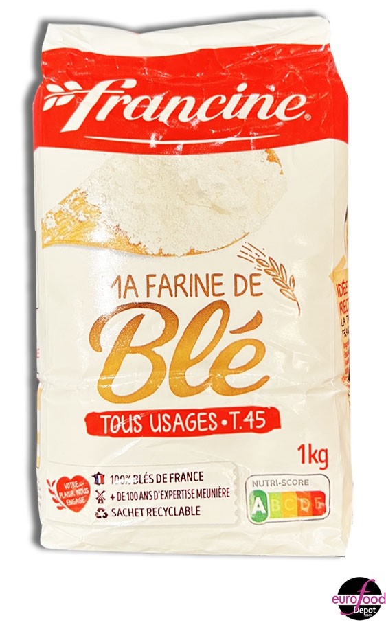 Francine Farine de Blé T45 - French Wheat Flour (2.2 lbs/1Kg)