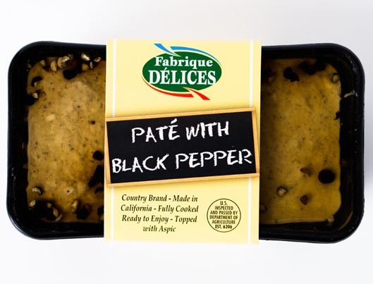 Country Pate With Black Pepper Fabrique Delices - All natural