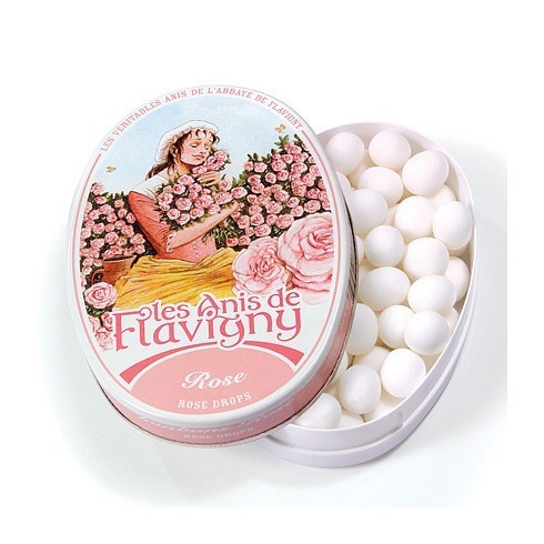 Les Anis de Flavigny candies-Small Oval tin of Rose flower