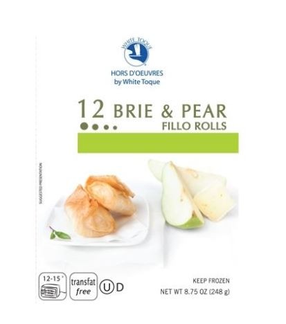 12 Brie & Pear Fillo Rolls 