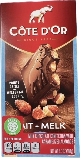 Côte d'Or, Belgian Milk Chocolate With Caramelized Almonds