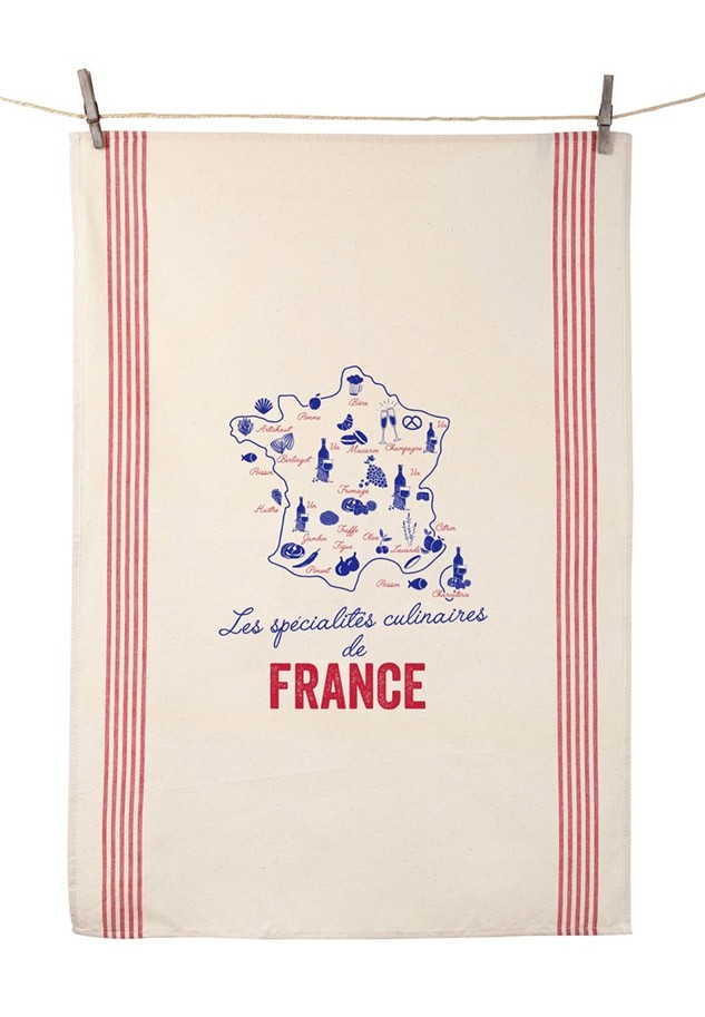 Culinary Specialties Tea Towel 100% Cotton by Tissage de l'Ouest