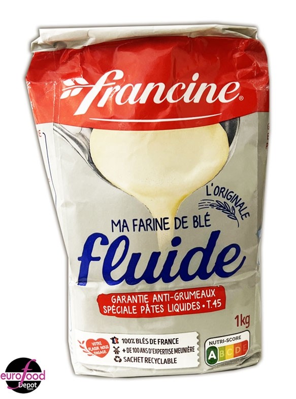 Francine Farine de Blé fluide T45 - French Wheat Flour (2.2 lbs/1Kg)
