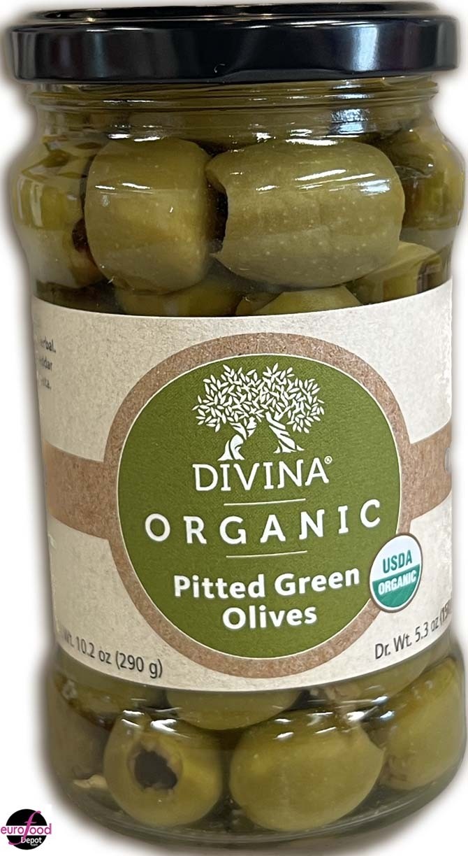 Green Olives Pitted Organic Divina (organic)