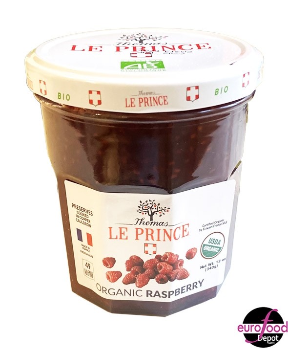Thomas Le Prince, Organic Raspberry Jam -(340g/12oz)