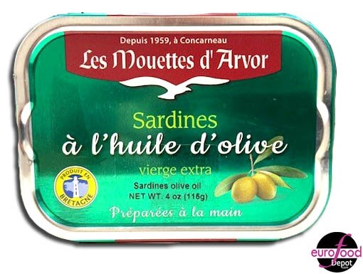 Mouettes d'Arvor Whole sardines with olive oil 