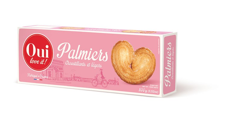 French cookie Palmiers by Oui Love It (3.52OZ/100g)