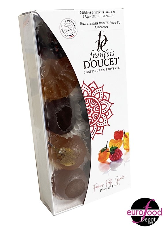 Francois Doucet, Pâtes de fruits From Provence (apricot, mandarin, pear, strawberry, raspberry) -  (200g-7oz)