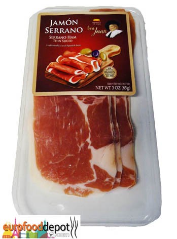 Serrano Ham 14 months Sliced from Spain (3oz-85gr)