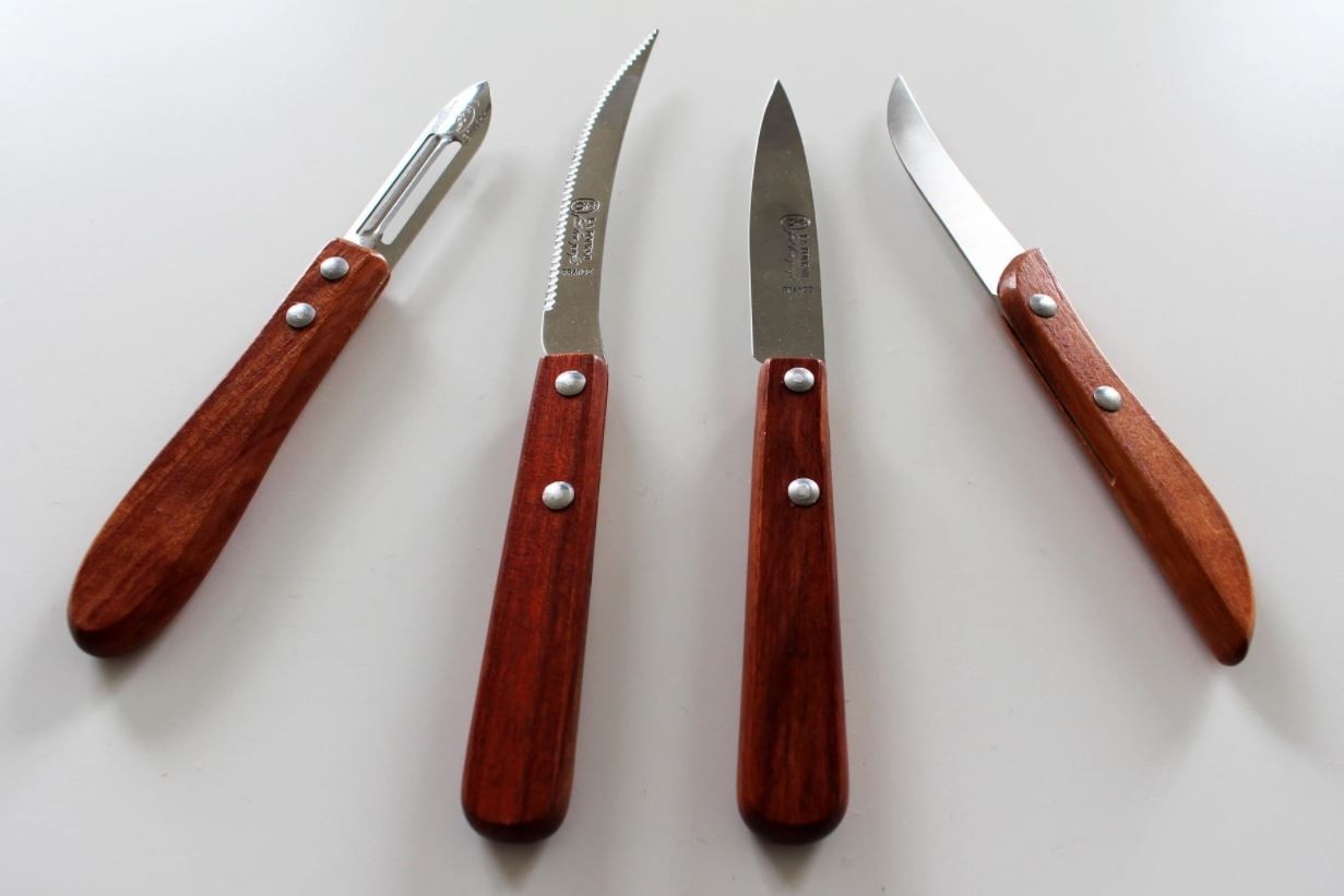 Brown Wooden Kitchen Knife (Set Of 4 Knives)