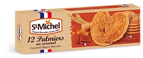 St Michel Caramel Palmier French Butter Cookies 