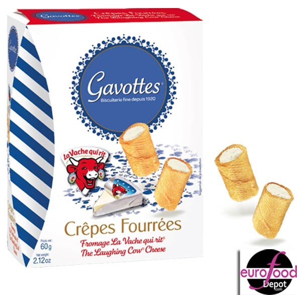 Gavottes Mini Crepes filled with the Laughing Cow Cheese