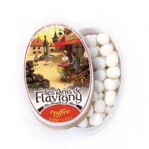 Les Anis de Flavigny candies-Small Oval tin of Coffee 