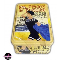 Galettes Bretonnes in Brittany Beach Metal Tin by Maison Peltier