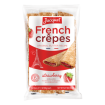 Jacquet, French Natural crêpes X6  stuffed with strawberry -  (192g/6.77oz)