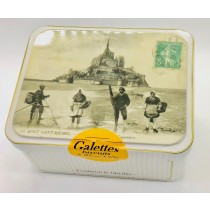 Vintage tin Mt St Michel galettes bretonnes - Le Manoir Des Abeilles - (5.25oz/150g)