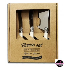 Laguiole, Set with 3 Cheese Ivory Knives