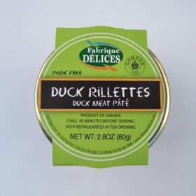 Duck Rillettes  ( glass Jar) Fabrique Delices - All natural