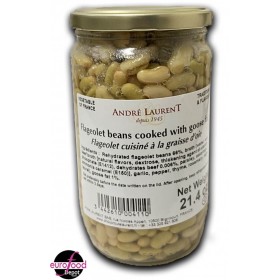 André Laurent, Flageolet Beans cooked with Goose Fat - (600g/21.4oz)