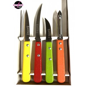 Colored Wooden Kitchen Knife (Set of 4 knives)