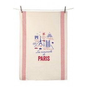 Dish Towel "Les Monuments de Paris" (21.6” x 31.4”)