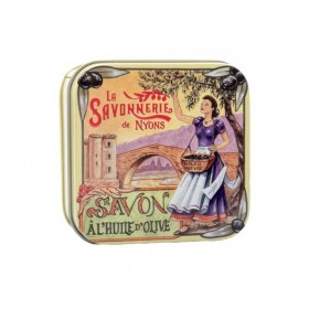 Lavender Soap in Vintage Tin Savonnerie de Nyons - (100g/3.5oz)