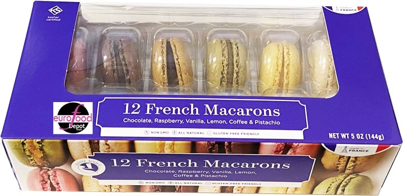 French Macarons Assortment -12 Macarons - All Natural