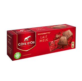 Côte d'Or, milk chocolate squares (24 pieces per box)