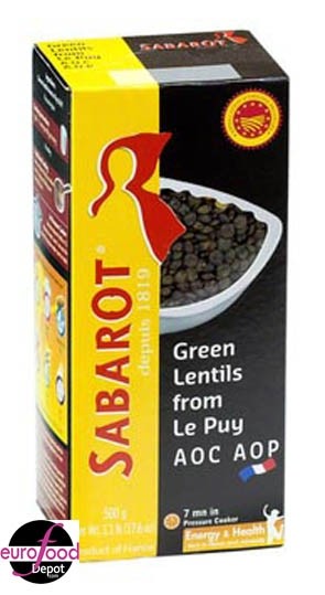 Sabarot French Green Lentils from Le Puy 
