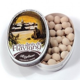 Les Anis de Flavigny candies-Small Oval tin of Liquorice