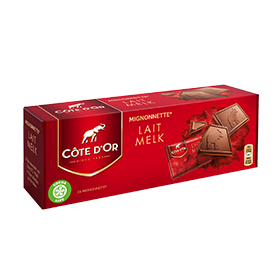Côte d'Or, milk chocolate squares (24 pieces per box)